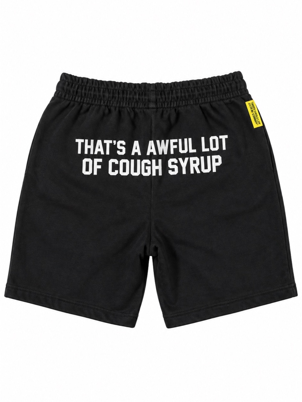 Cough Syrup Oversized Logo Sweat Shorts Black ALOCS